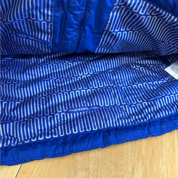 Columbia Puffer Jacket Large Blue Full Zip Coat Pockets Thermal Coil Women’s - Picture 8 of 14